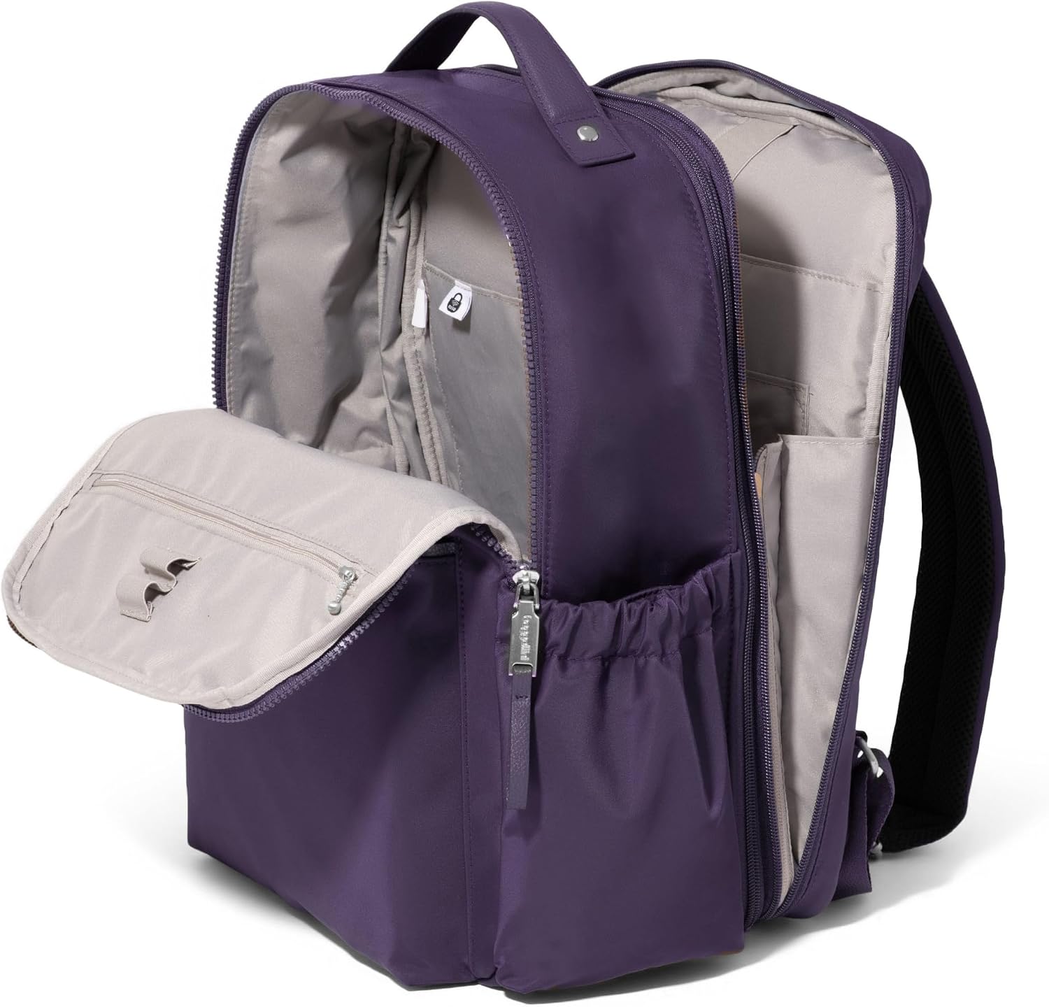 Baggallini Tribeca Expandable Laptop Backpack - 15'x11' Lightweight RFID Computer Bag for Work & Travel with Luggage Sleeve