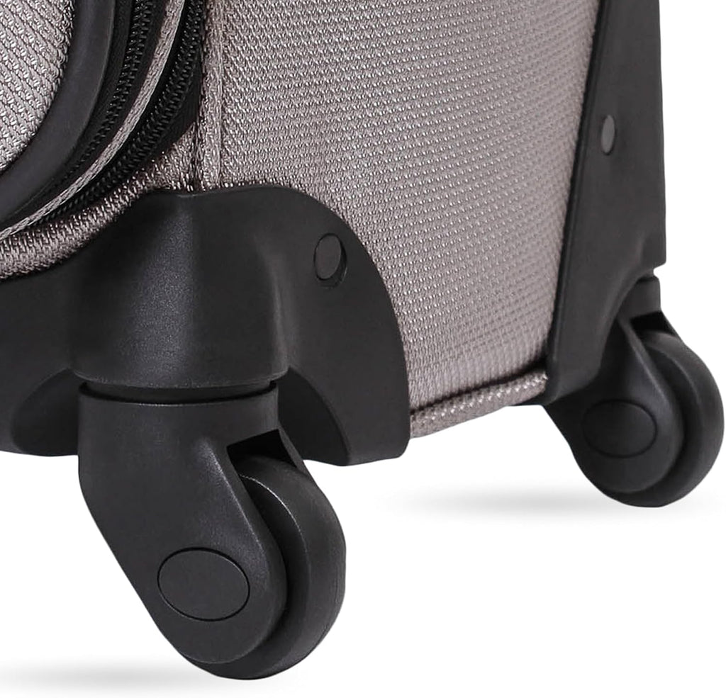 SwissGear Sion Softside Expandable Roller Luggage, Pewter, 3-Piece Set (21/25/29)