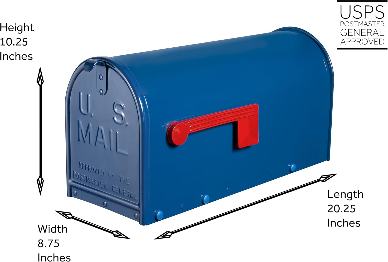 Janzer Mailbox - Gloss Blue - Large
