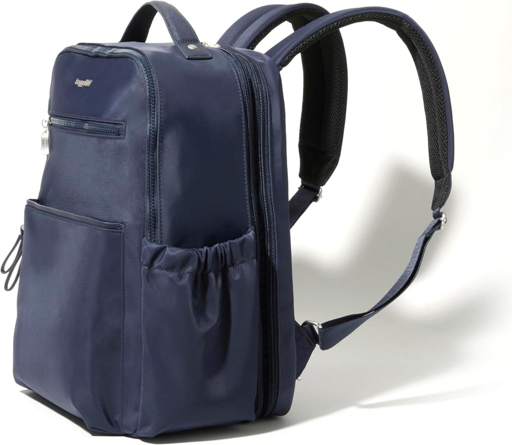 Baggallini Tribeca Expandable Laptop Backpack - 15'x11' Lightweight RFID Computer Bag for Work & Travel with Luggage Sleeve