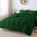 5 PC Straight Line Pattern Comforter Set Premium Super Soft 600 GSM All Season | 1000 Thread Count | 100% Egyptian Cotton ( Full/Queen Size, Green Color)