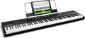 Alesis Recital - 88 Key Digital Piano Keyboard with Semi-Weighted Keys, 2x20W Speakers, 5 Voices, Split, Layer and Lesson Mode, FX and Piano Lessons