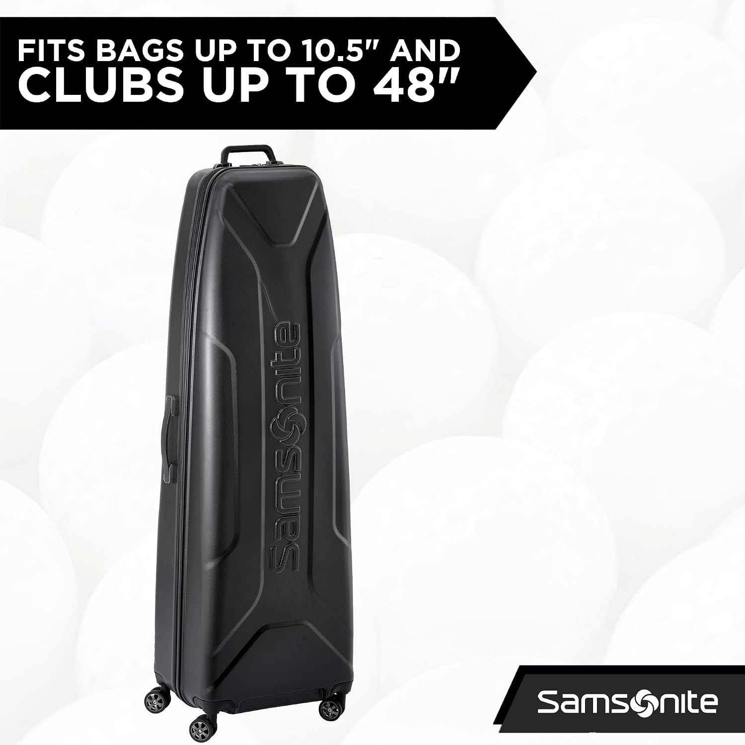 Samsonite Fairway Molded Golf Travel Cover, Polycarbonate Hard Case, Golf Bag Luggage, Ideal for Airlines