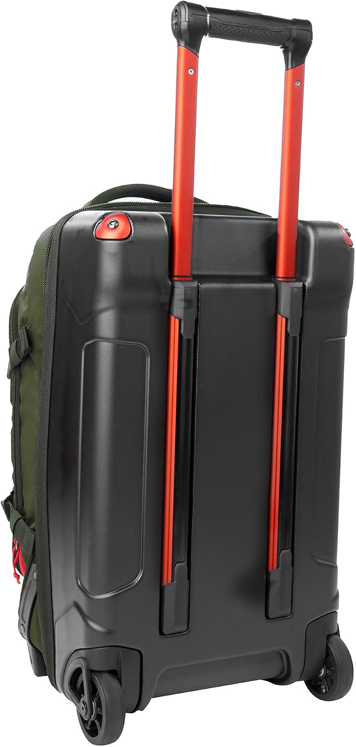 Eddie Bauer Expedition Rolling Duffel Bag with Wheels | Travel | Carry-On | Luggage | Rugged | Durable - Dark Thyme, 22'