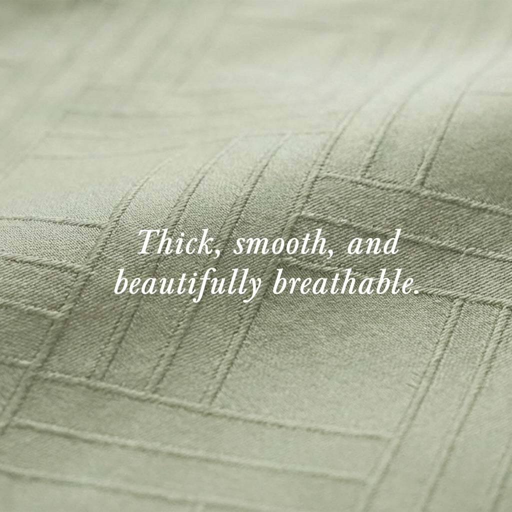 Threadmill California King Size Sheets | 800 Thread Count Jacquard Celine Sage Green | 4 Piece Striped Bed Sheets | Extra Long Staple Cotton Sheet | Luxury Damask Sheets with Elasticized Deep Pocket