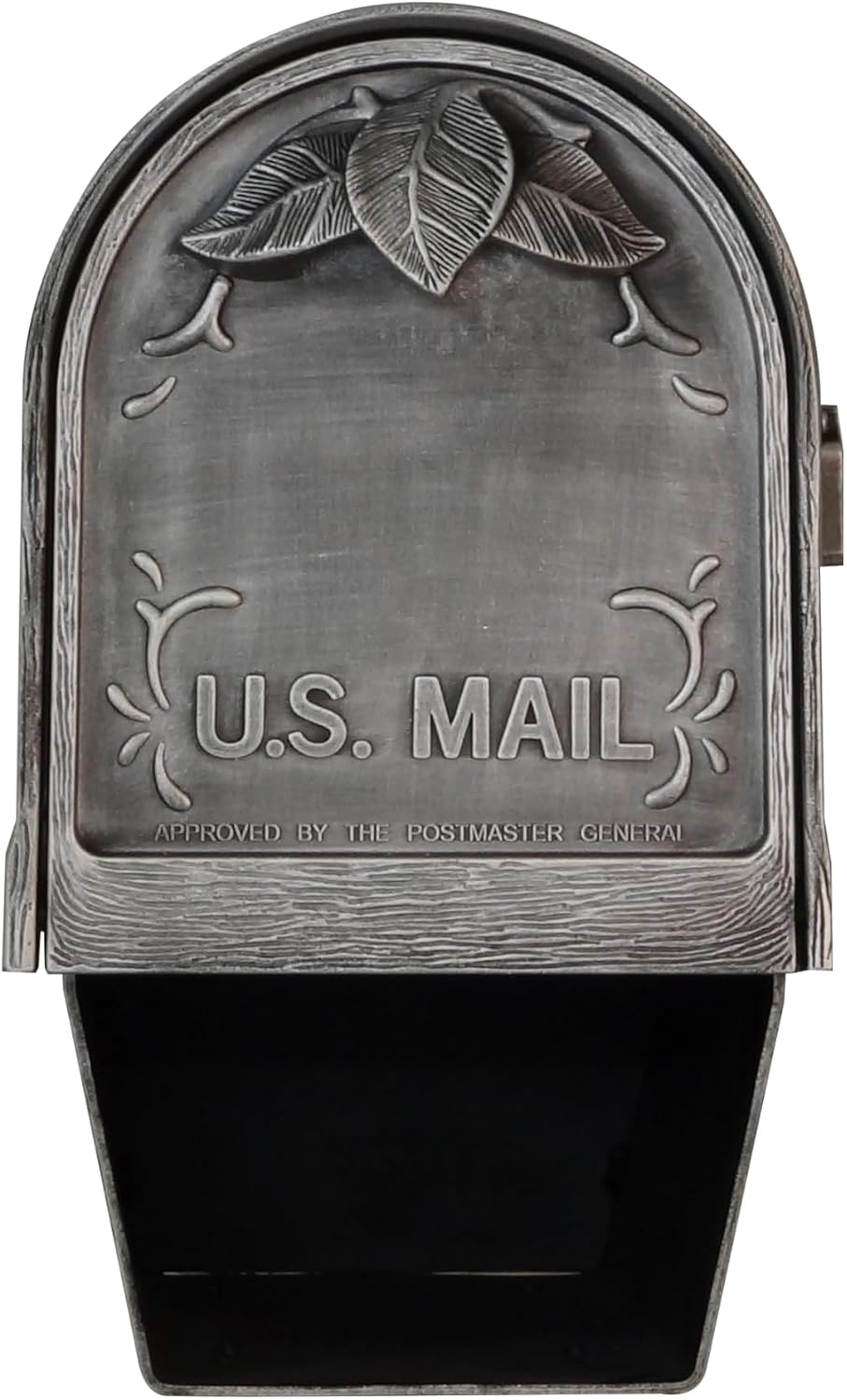 Special Lite Floral Curbside Mailbox with Paper Tube - Swedish Silver Aluminum Mailbox for Post Mount - SCF-2003-SW