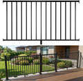 36 in. H x 6 ft. Heavy Duty BH Aluminum Straight Picket Railing, Porch and Deck Railing Kit Supports Up to 800 Lbs, IBC Compliant and Certified, AAMA2604 Powder Coating, Textured Black