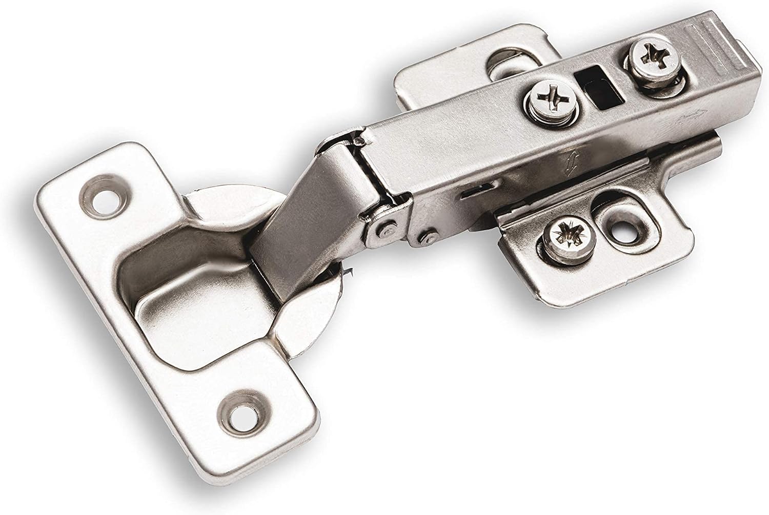 Berta 100-Pack Full Overlay Frameless Soft-Close European Hinges, 110° 3D Adjustable, Clip-On Concealed Kitchen Cabinet Door Hinges with Screws - Ideal for Modern Cabinets