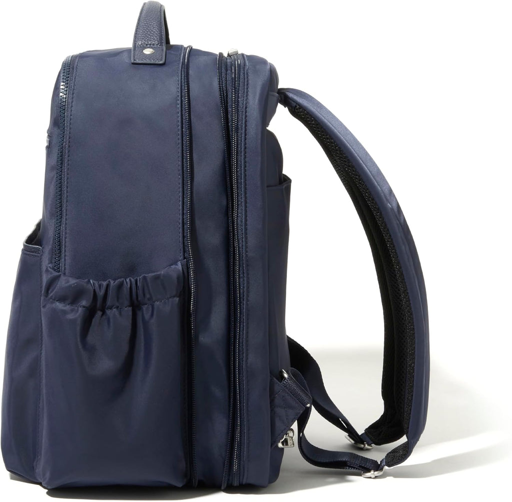 Baggallini Tribeca Expandable Laptop Backpack - 15'x11' Lightweight RFID Computer Bag for Work & Travel with Luggage Sleeve