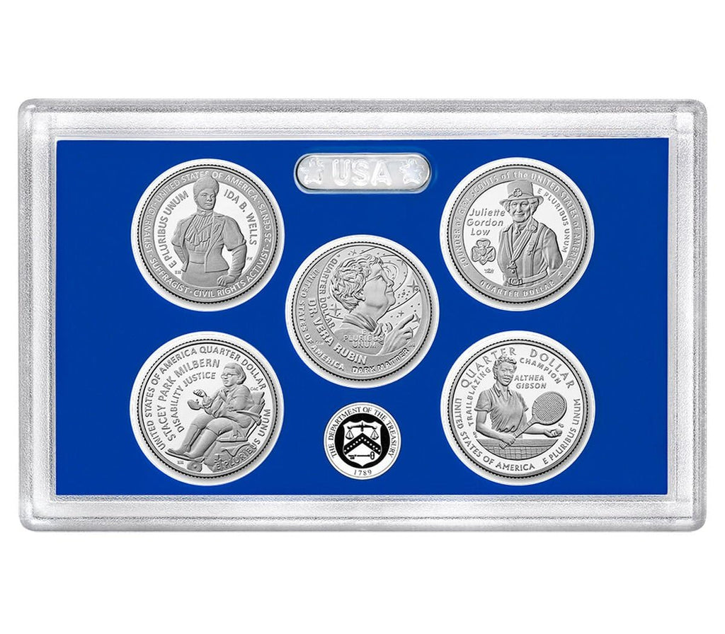 2025 American Women Quarters Proof Set, US Mint, 5-Coin Collection with Certificate of Authenticity