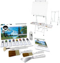 Bob Ross Master Artist Oil Paint Set & 2-in-1 Studio Easel Combined Set