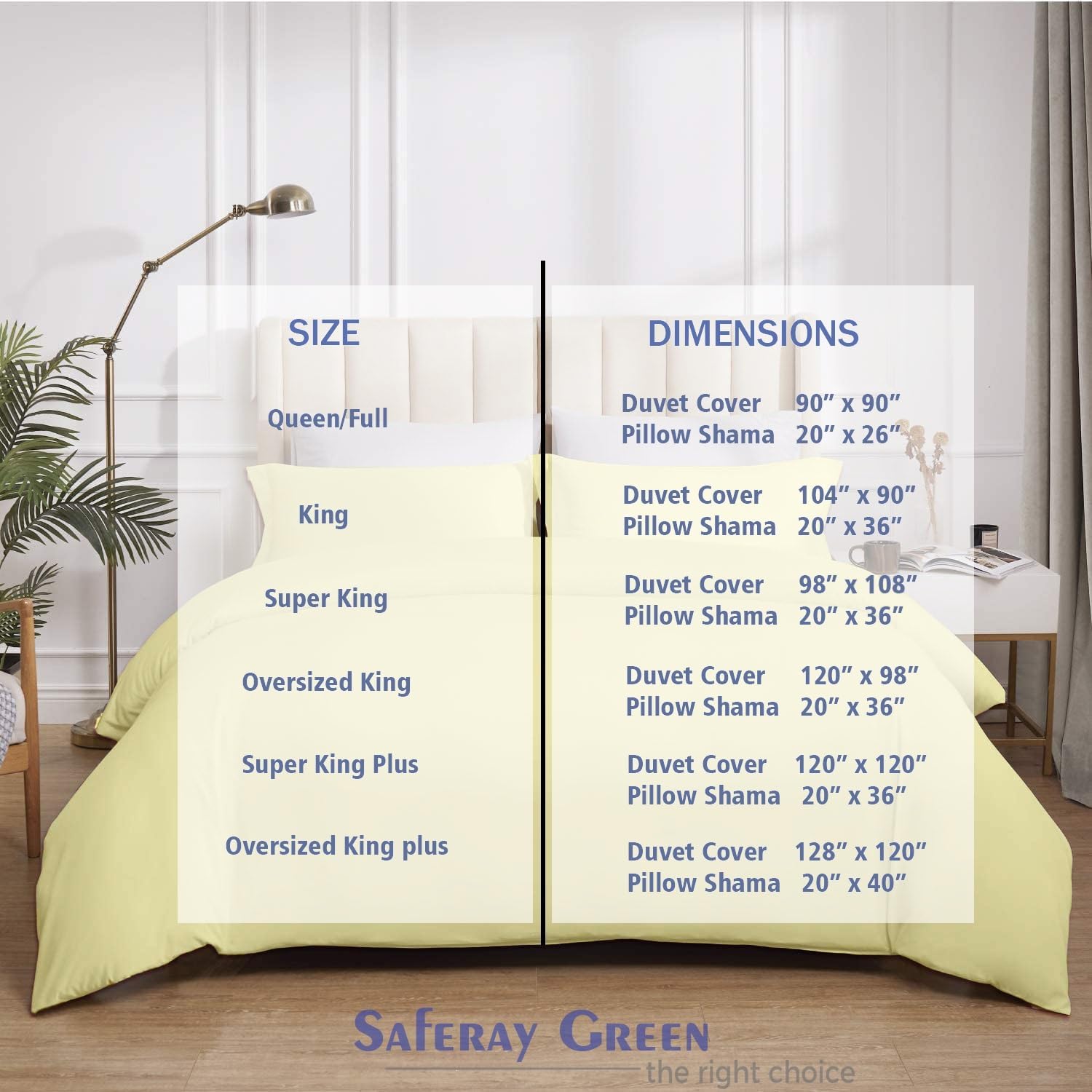 Ivory Duvet Cover Set Oversized Queen Size 1 Duvet Cover with 2 Pillow Shams 3-Pc Comforter Cover with Zipper Closure & Corner Tie 100% Egyptian Cotton Cover (98x98 Inch, Ivory)