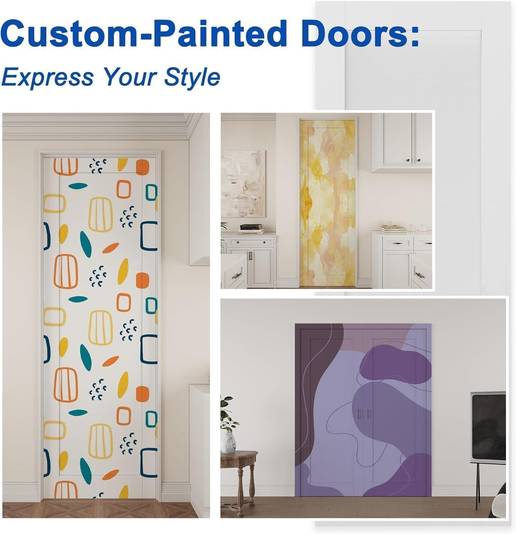 WINSTELLAR 24 x 80 2-Panel Molded Slab Doors Interior, Solid Core Bedroom Doors for Home, Closet, Bathroom, Pantry as Prehung, Pocket, French, Barn Door Slab, Paintable White Door Panel Swing Shaker