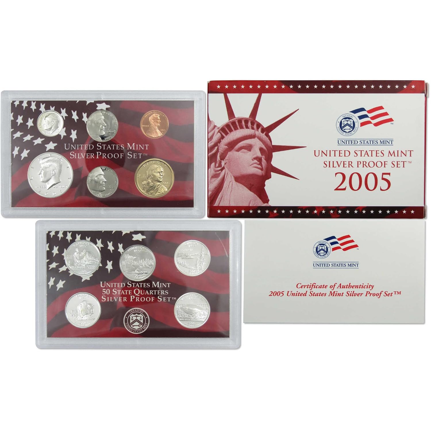 2005 Silver Proof Set U.S. Mint Original Government Packaging OGP COA