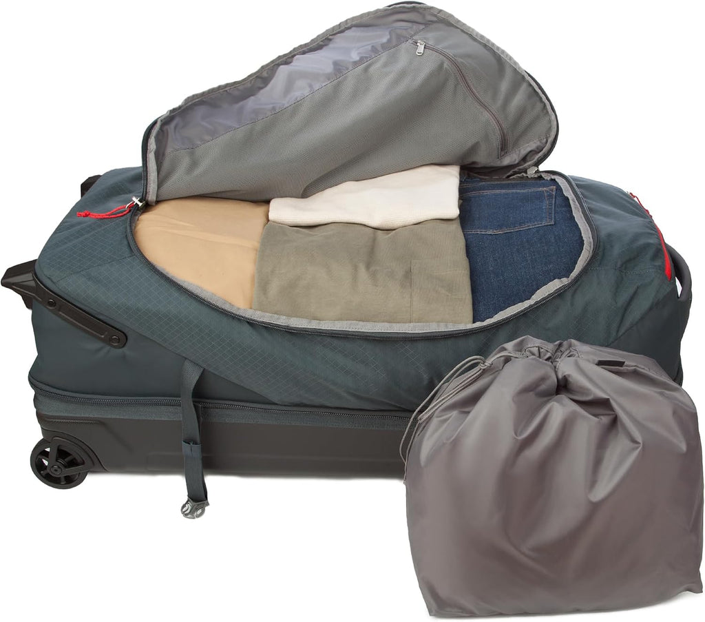 Eddie Bauer Expedition Rolling Duffel Bag with Wheels | Travel | Check-In | Luggage | Rugged | Durable - Storm, 34'