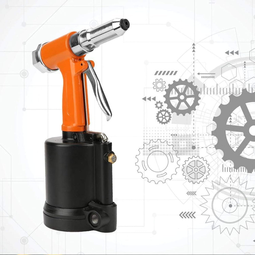 Riveters Inlet 1/4' Air Riveter, Industrial Pneumatic Rivet Nut Setting Kit Blind Rivet Gun Riveter Kit Set