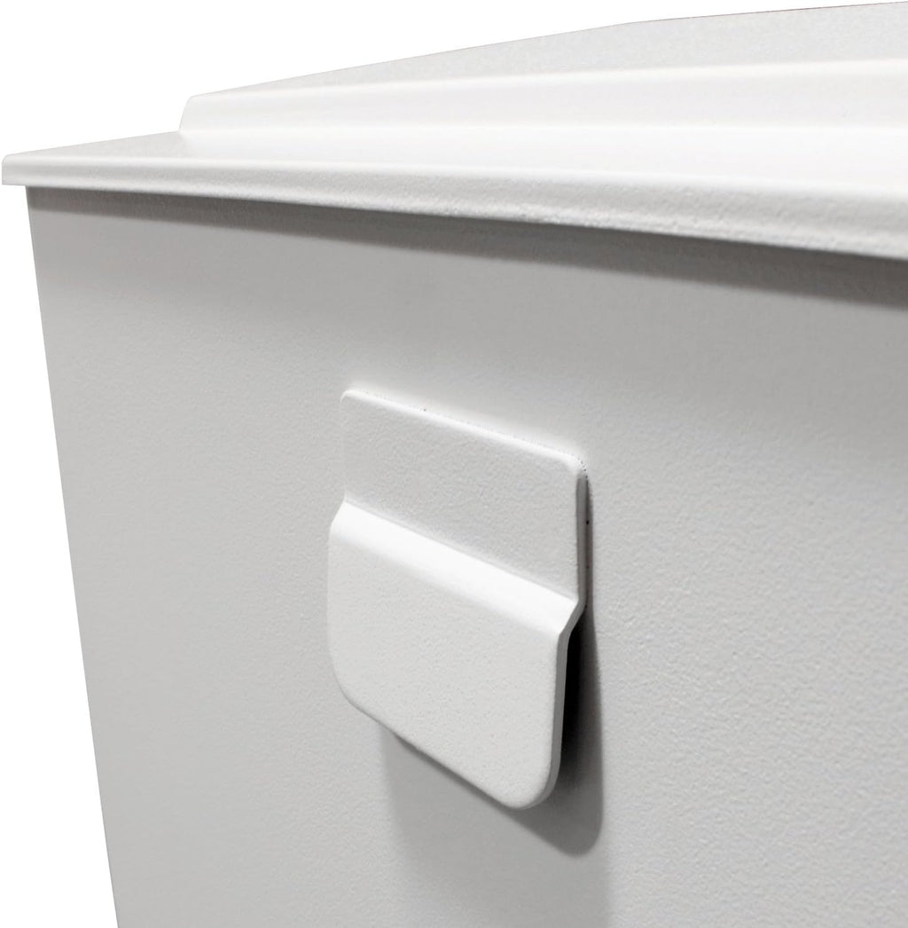 Mail Boss 7173 Townhouse Locking Security Wall Mount Mailbox, Cream White