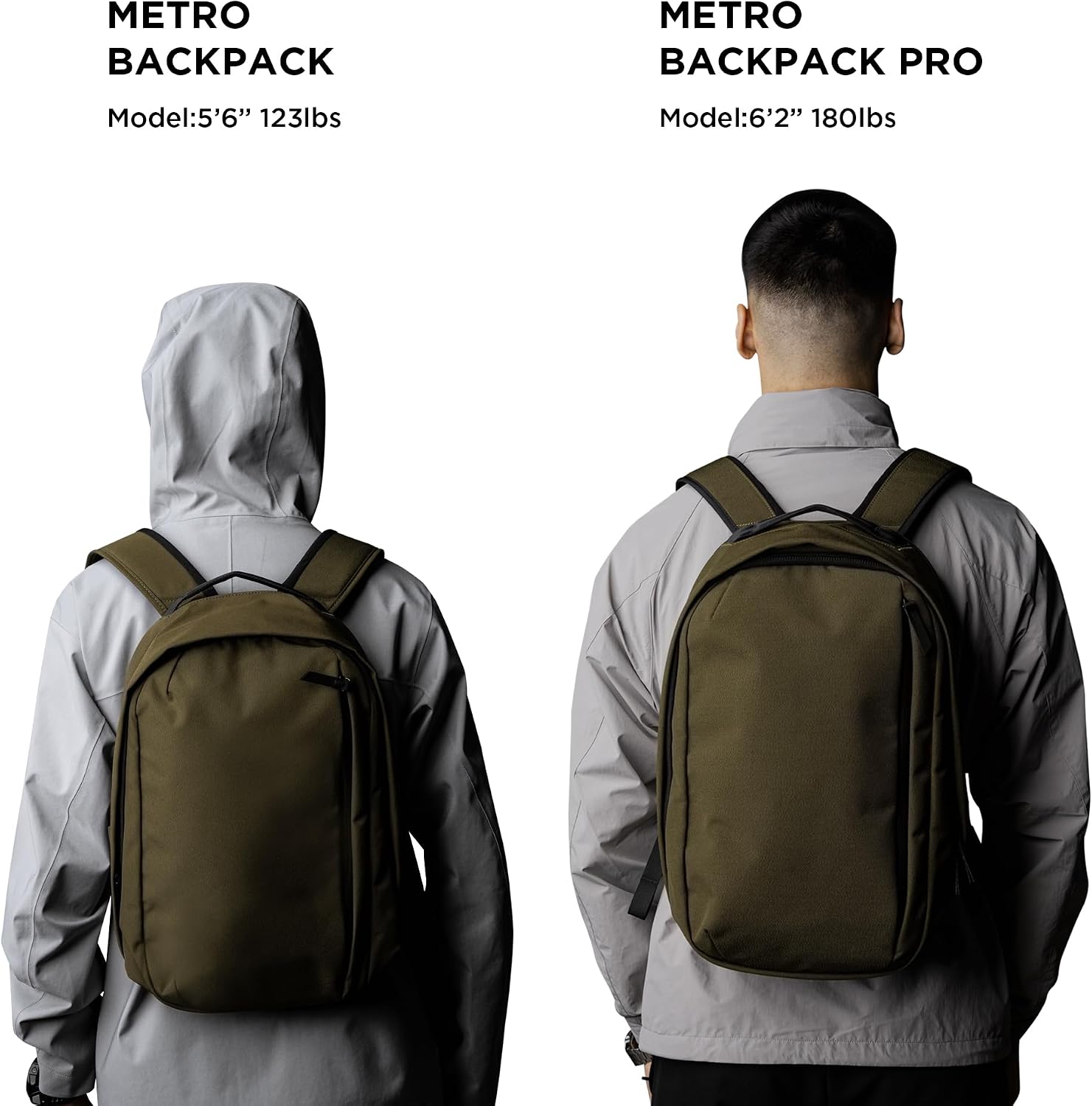 ALPAKA Metro Backpack Pro for Men - Fits 16' Laptop Business Travel Backpack with YKK Zippers, MOD Key Leash,Axoflux 600D (Army Green)