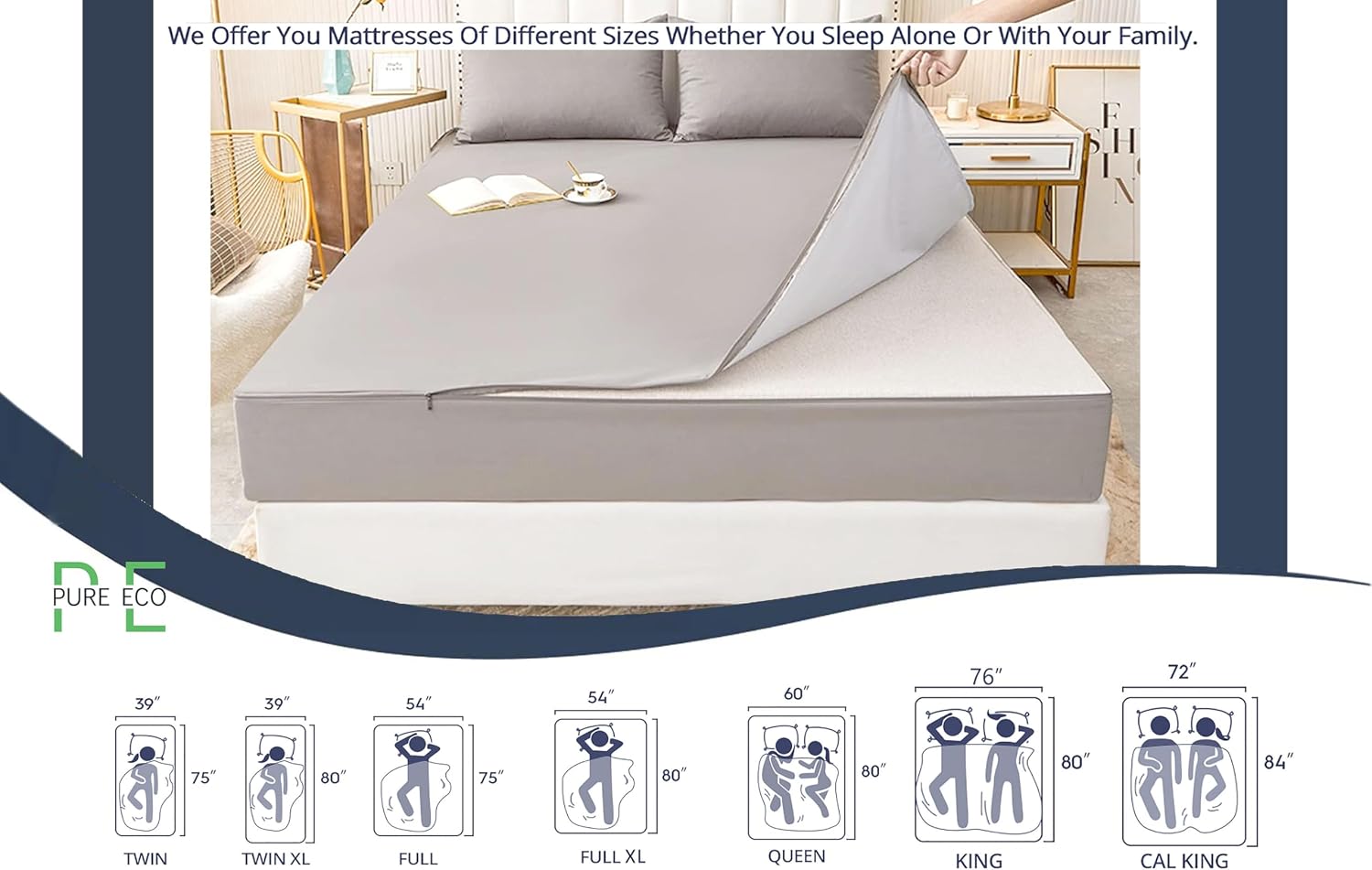 Luxury Zip On Fitted Sheet - Includes 1 Fitted Sheet Base & 2 Zip-On Sheets - Upto 16' in. Deep Pockets Queen Size Zipper Fitted Sheet - Easy to Change, Cotton 600 TC Fitted Sheet - Blush