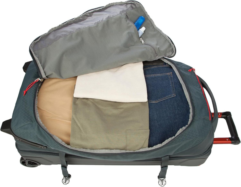 Eddie Bauer Expedition Rolling Duffel Bag with Wheels | Travel | Check-In | Luggage | Rugged | Durable - Storm, 30'