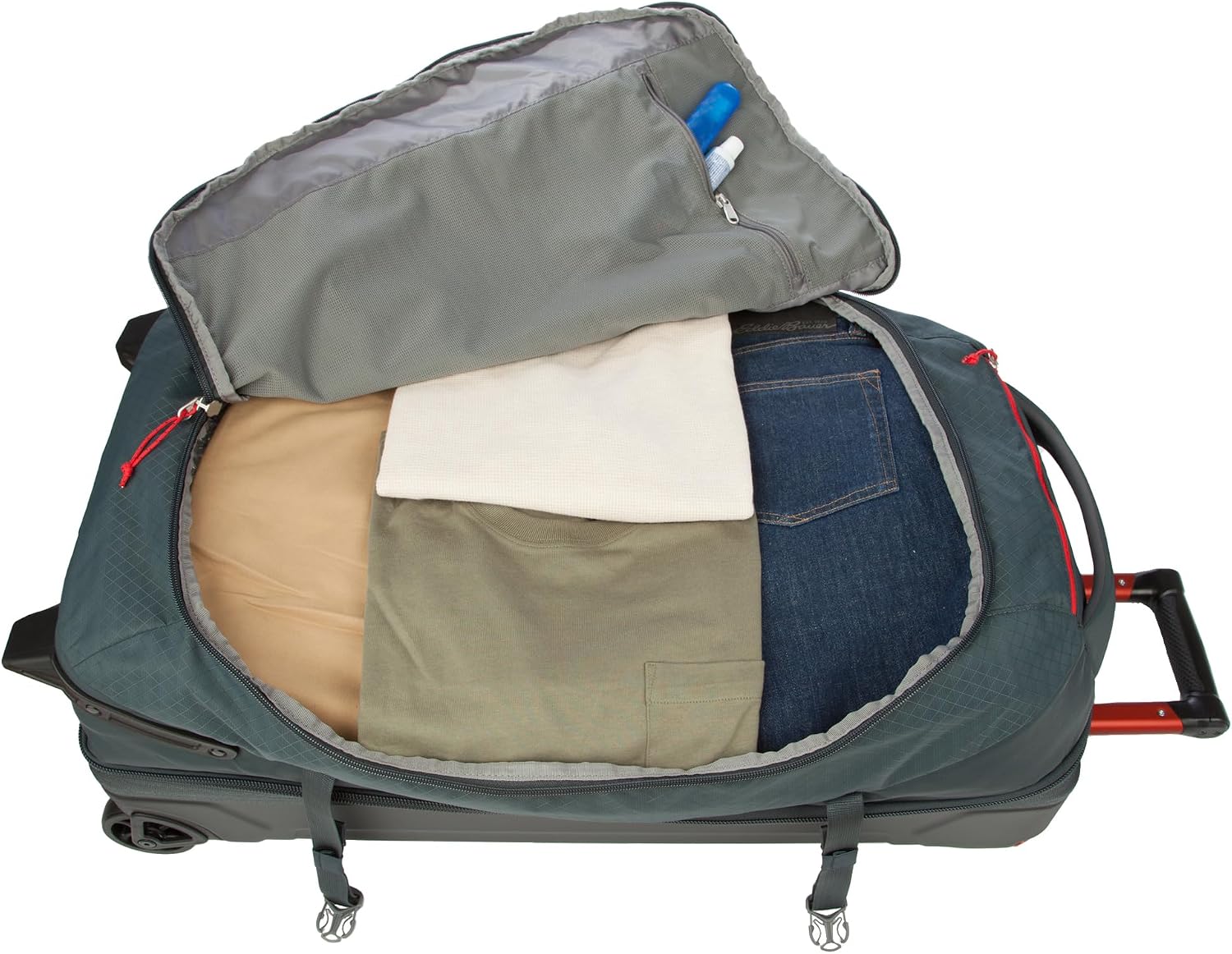 Eddie Bauer Expedition Rolling Duffel Bag with Wheels | Travel | Check-In | Luggage | Rugged | Durable - Storm, 30'
