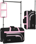 Dance Bag with Garment Rack, 28' Rolling Dance Suitcase Competition Duffle Bag with Garment Rack & Wheels | Versatile Compartments, Upgraded Stable System for Dance Shows, Travel, Cheer, Recital