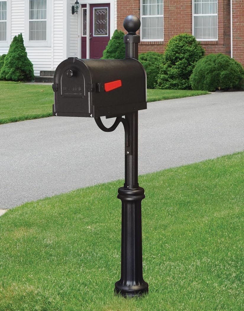 Wingate Mounting Bracket - Black Aluminum Mounting Bracket for Mailbox - PRO-Win-FS-BLK