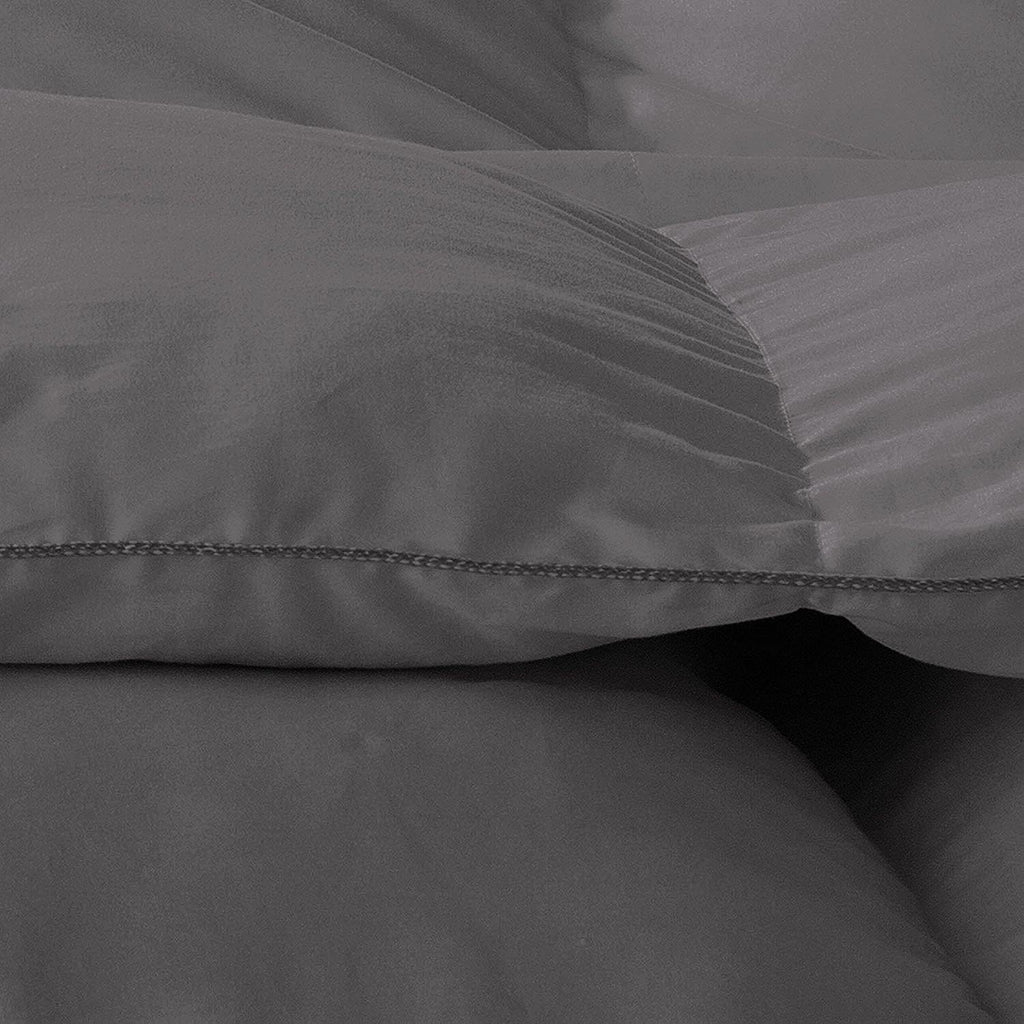 7 Piece Bed-in-A-Bag Comforter & Sheet Set 8-10' Deep Pocket, 100% Egyptian Cotton King Size, Dark Grey, Sets Include - 1Comforter, 1Flat Sheet,1Fitted Sheet, 2Pillowcase & 2Pillowsham