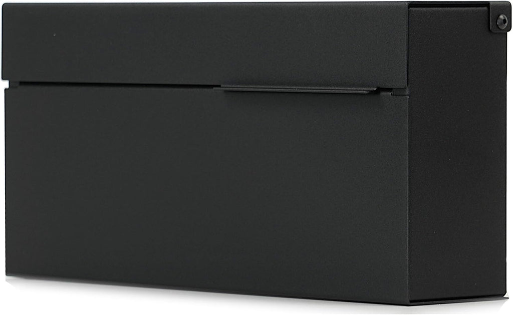 Modern Wall Mount Mailbox – Rust-Proof Aluminum, Black Powder Coated, Outside Mailbox for House | Weatherproof, Scratch Resistant | 14.6' x 7' x 3.5' | Vsons Design Louis B