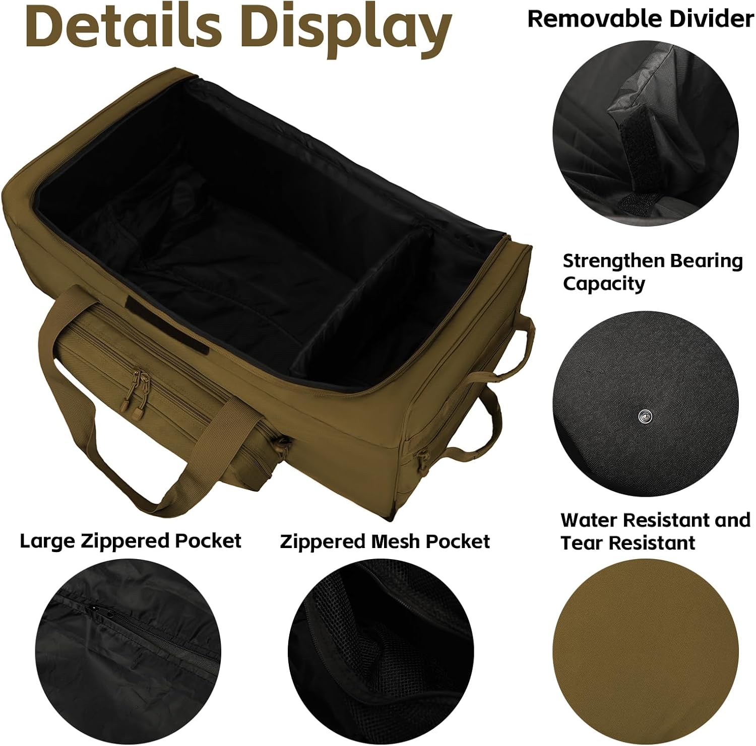 120L 3-Wheel Rolling Duffle Bag - Heavy Duty Military Deployment Bag, Durable Wheeled Duffle Luggage for Travel, Camping & Outdoor Adventures