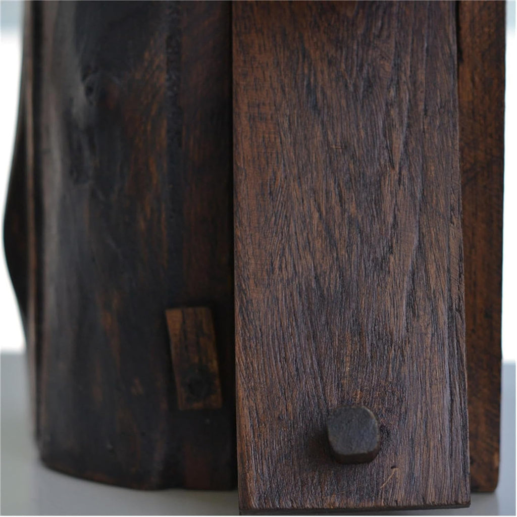 Solid Wood Retro Mailbox Wall-Mounted Mailbox for Outside, Rural Style Wall-Mount Letterboxes for Outdoor Patio Villa