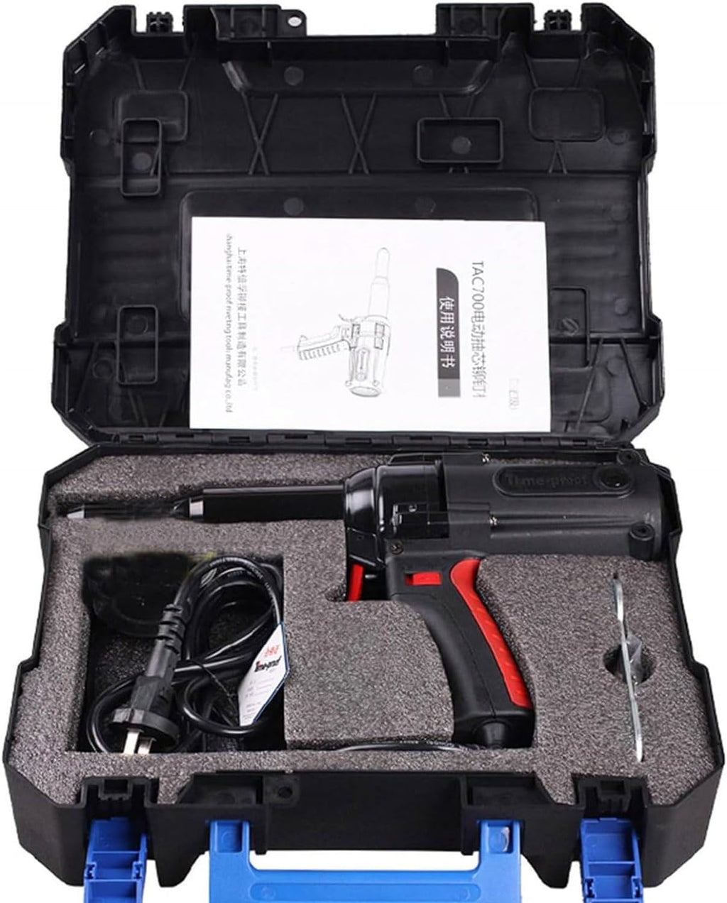 Upgraded Electric Rivet Gun, 16000N Heavy Duty Handheld Riveter for 4.0mm-6.4mm, Ejection Type Blind Rivet Gun for Aluminum Alloy, Carbon Steel, Stainless Steel, Copper Rivets