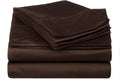 Superior Egyptian Cotton 530 Thread Count Bed Sheet Set, 1 Elastic Deep Pocket Fitted Sheet, 1 Flat Sheet, 2 Pillowcases, Soft Bedding, Luxury Sheets, Sateen Weave, Queen Size, Chocolate