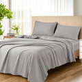 1200 Thread Count Cotton Sheets, 100% Egyptian Cotton Sheet for Queen Size Bed, Very Smooth Soft with 16' Deep Pocket Sheets 4-Pc Sets (Dove Grey, Queen)