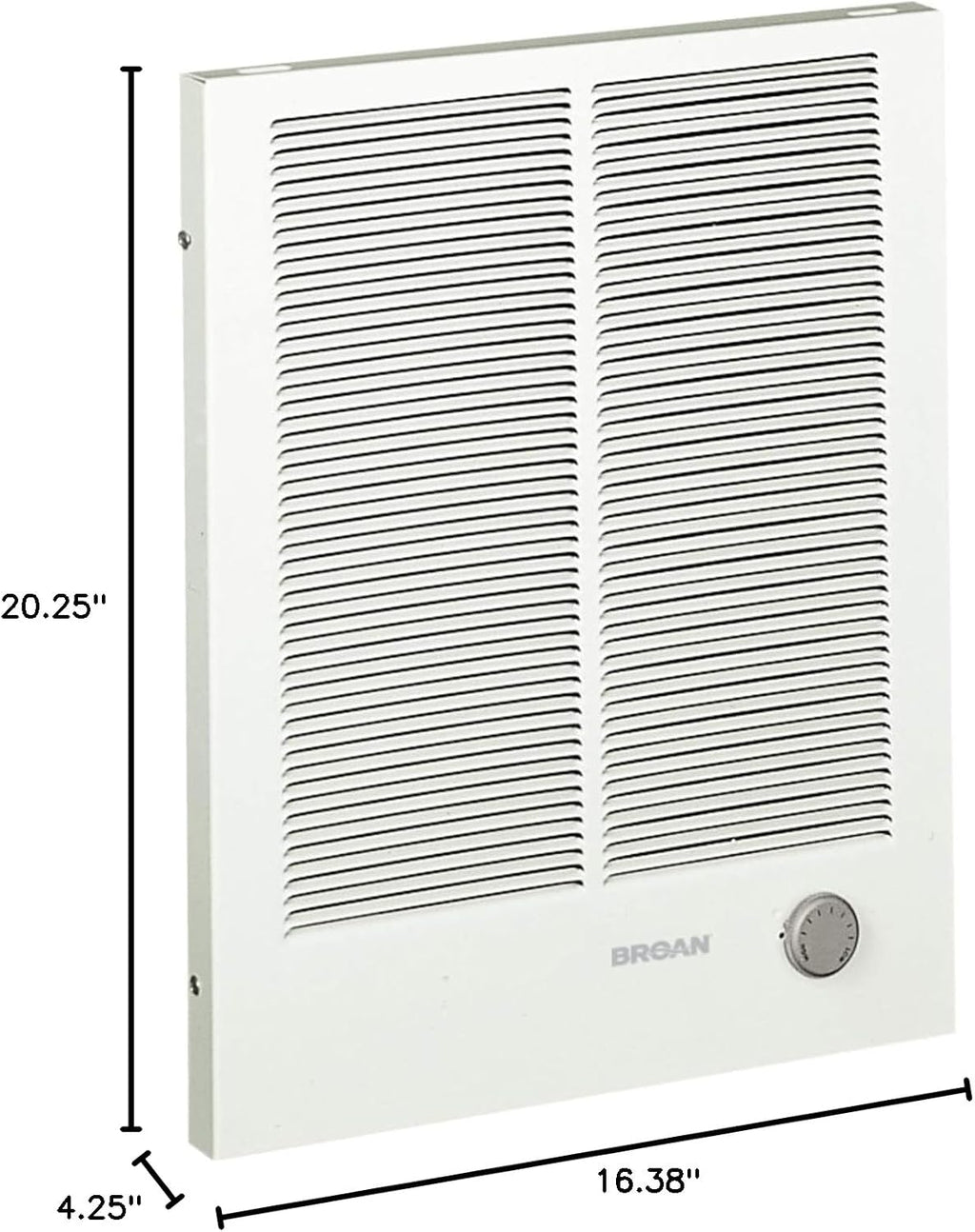 Broan-NuTone, White 198 High Capacity Wall Heater, Painted Grille, 4000/2000 Watt 240 VAC, 2000/4000