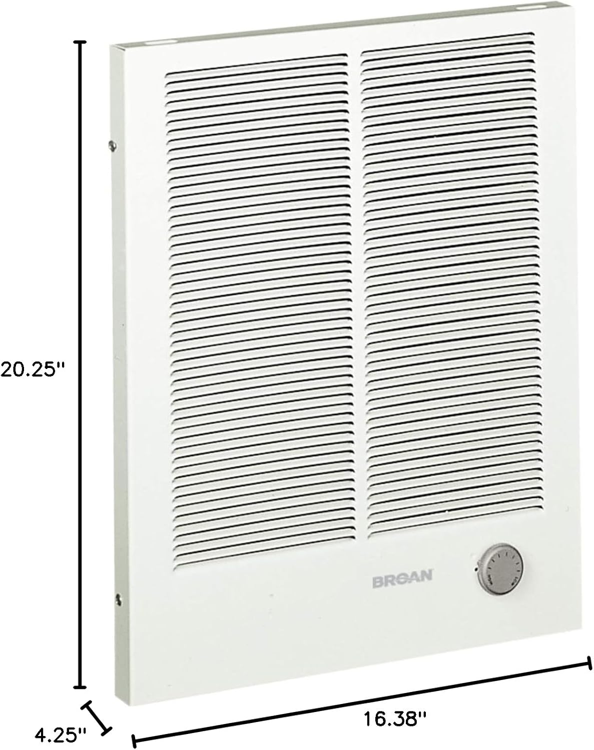 Broan-NuTone, White 198 High Capacity Wall Heater, Painted Grille, 4000/2000 Watt 240 VAC, 2000/4000
