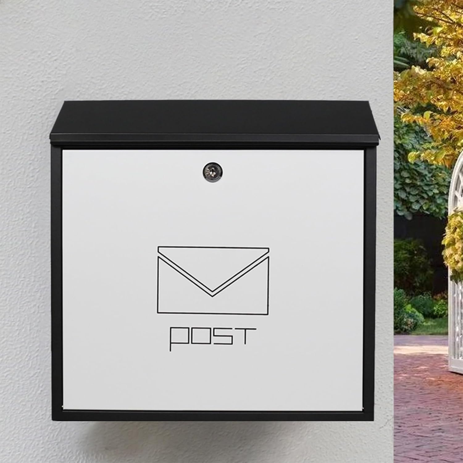 MELPHI Mailbox, Wall Mount, Mailboxes for Outside Mail Boxes, Large Capacity, Metal Mailbox, Hanging Secure Post Box for Home, Business