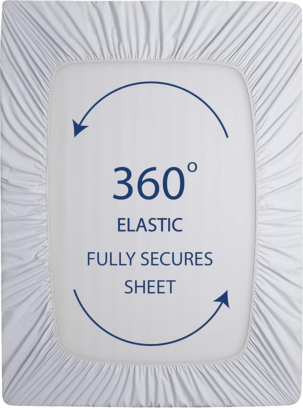 Zip On Sheets Full XL Size Zipper Sheets - Includes 1 Fitted Base + 2 Zip On Sheet - Upto 16' Inch Deep Pockets - Easy to Use, Won't Pop Off - Soft Microfiber Full XL Size 54X80 - Silver Gray