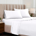 Superior Egyptian Cotton 4 Piece Sheet Set, Luxury 1000 Thread Count, Modern Design, Sustainable Sheets, Ultra-Soft Basics, Solid, Deep Pocket Fitted Sheet, Flat Sheet, Pillowcases, Queen, White