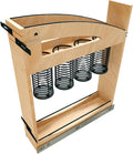 Rev-A-Shelf 5' Craftsman Collection Solid Maple Utensil Pullout Organizer w/Black Accents and BLUM Soft-Close Slides for 9' Base Cabinets