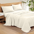 1000 Series - 100% Egyptian Cotton Sheet Set Soft & Comfy Breathable Hotel Quality Luxury Bedding -Queen Size Fits Mattress Up to 18-20' Deep (Solid, Ivory)