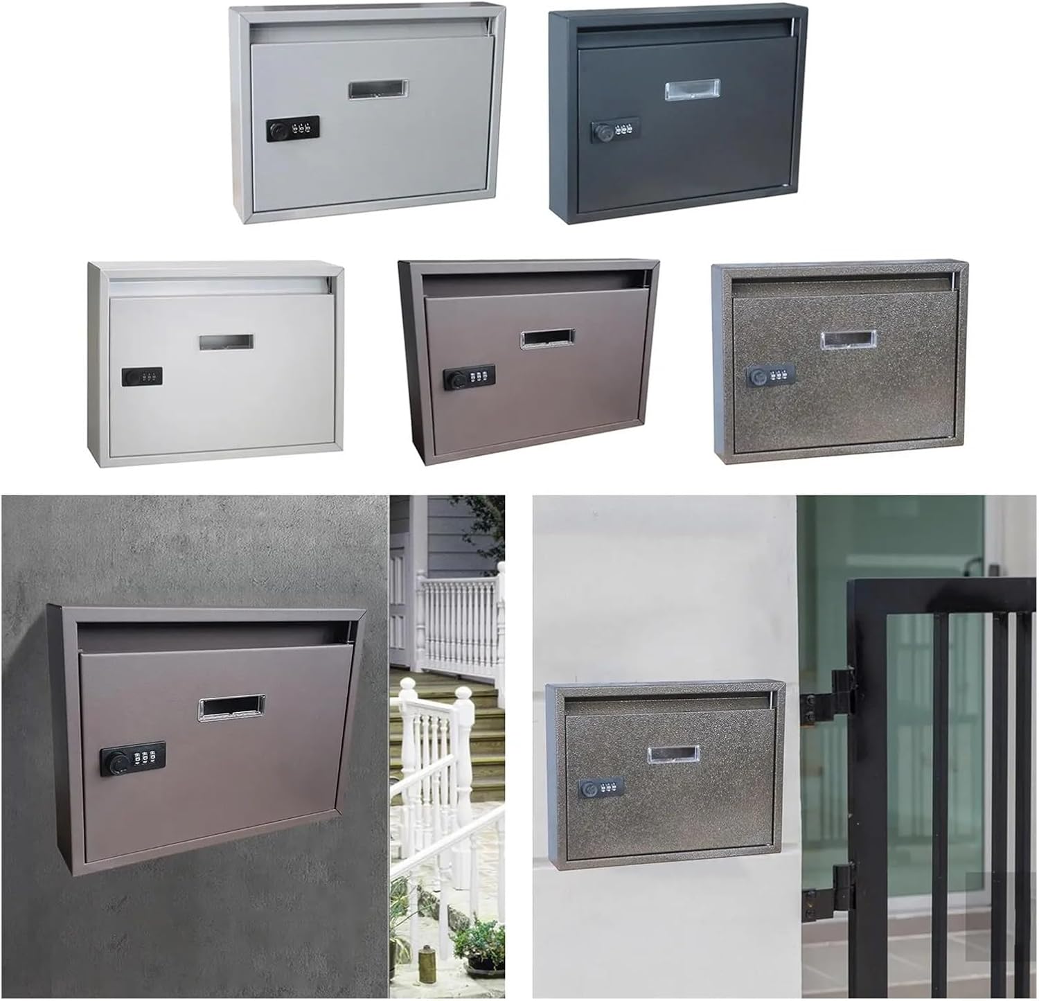 letterbox Post Box Metal Mailbox,for Indoor and Outdoor Entryway Townhouse for Receiving Mail