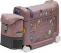 Stokke JetKids Travel Bundle, Hazy Lilac - Includes BedBox Ride-On Suitcase & Backpack - Best for Kids 2-7 Years Old (Up to 77 lbs)