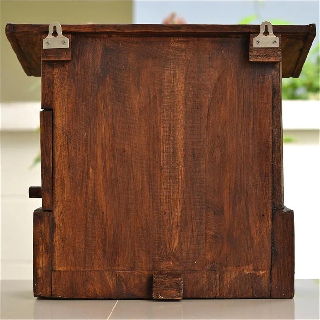 Wall Mount Mailboxes Wooden Mailbox Rustic Vintage Post Box Creative Drop Box for House Outside Suggestion Box Letter Box