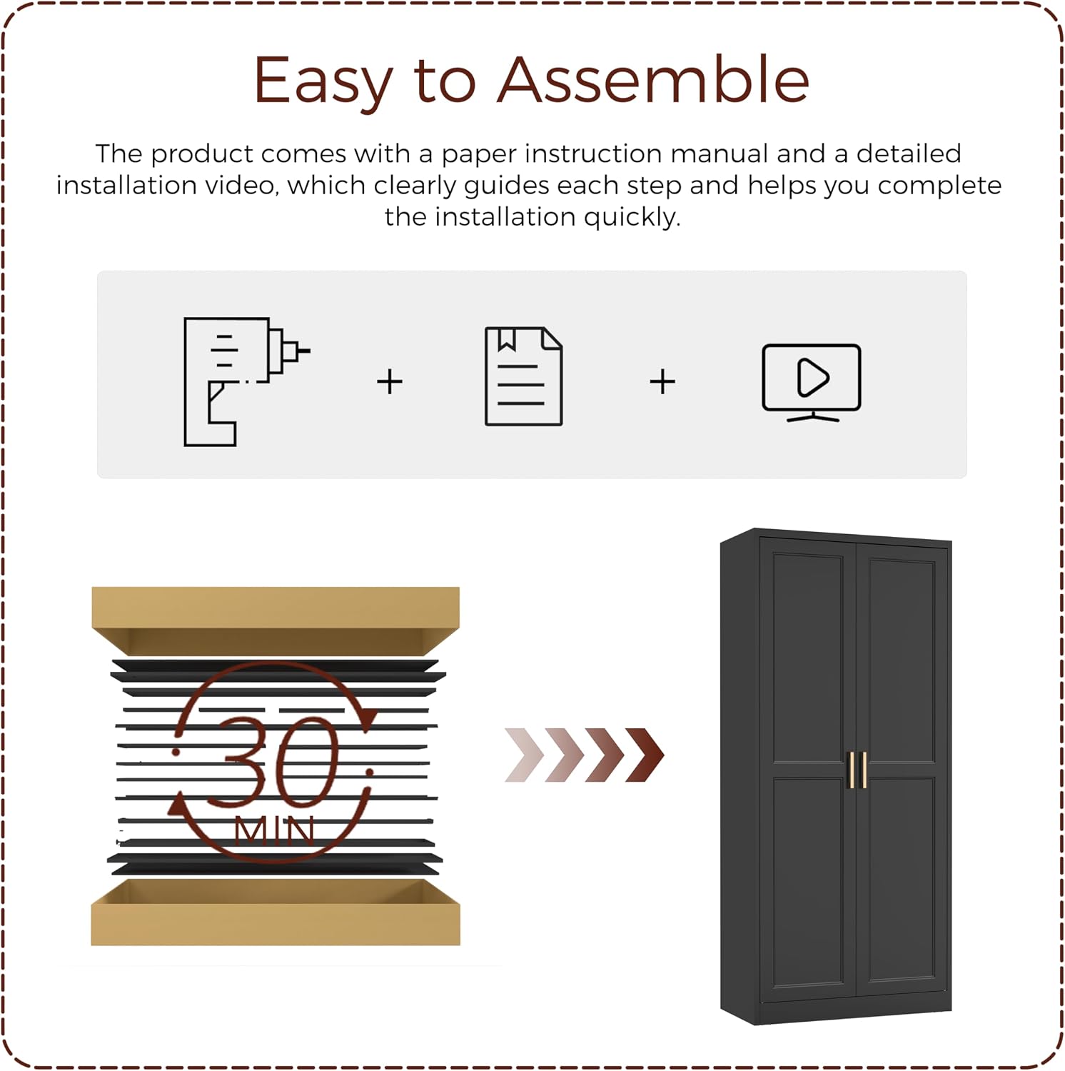 71' Tall Metal Pantry Cabinet, Black Kitchen Pantry Storage Cabinet with 4 Adjustable Shelves and Gold Handles, Cupboard for Kitchen, Dining Room, Living Room, Bathroom