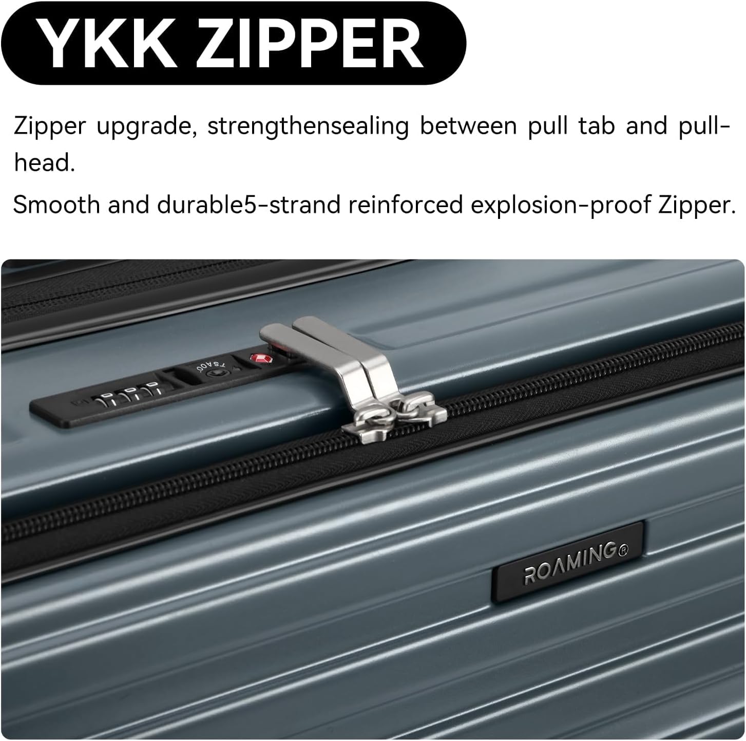 24 Inch Checked Large Luggage with Spinner Wheels Front Opening Rolling Suitcase for 5-7 Days Travel, Scratch Resistant PC Hardshell TSA Lock Cup Holder Specially Designed Ergonomic Pull Rod Handle