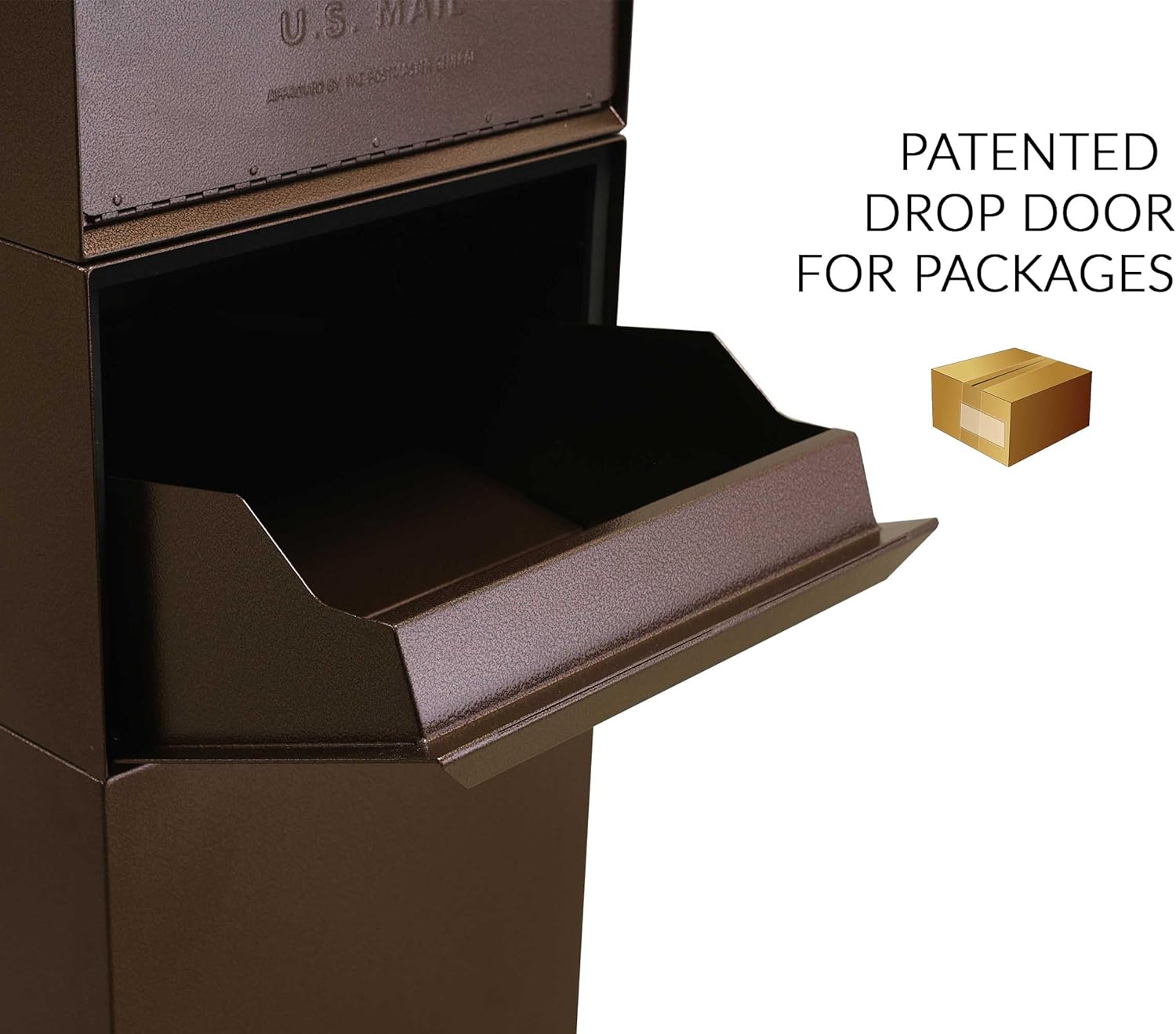 dVault® Full Service Vault DVCS0015 Secure Curbside Mailbox/Package Drop with Locking Letterbox (Copper Vein)