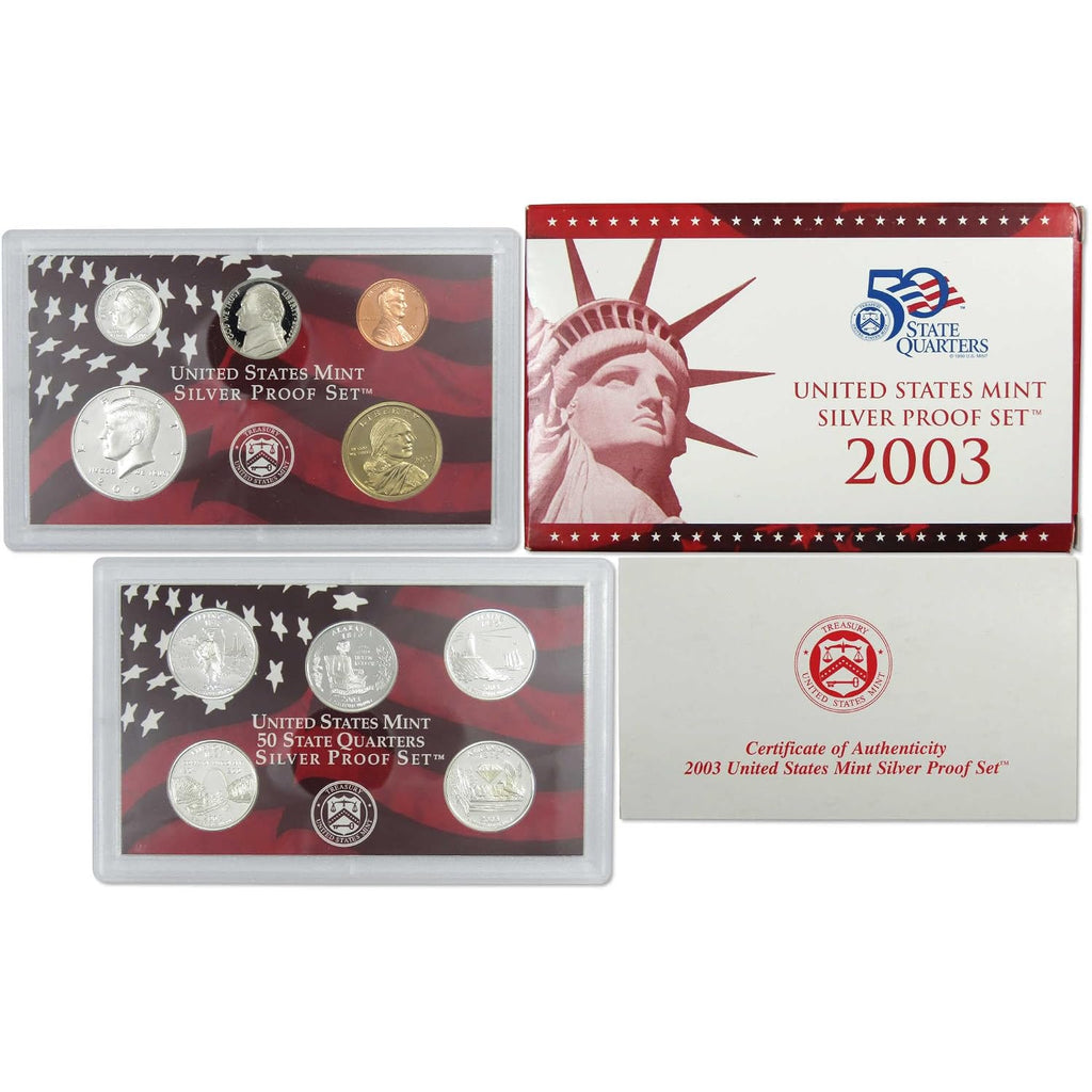 2003 Silver Proof Set U.S. Mint Original Government Packaging OGP COA