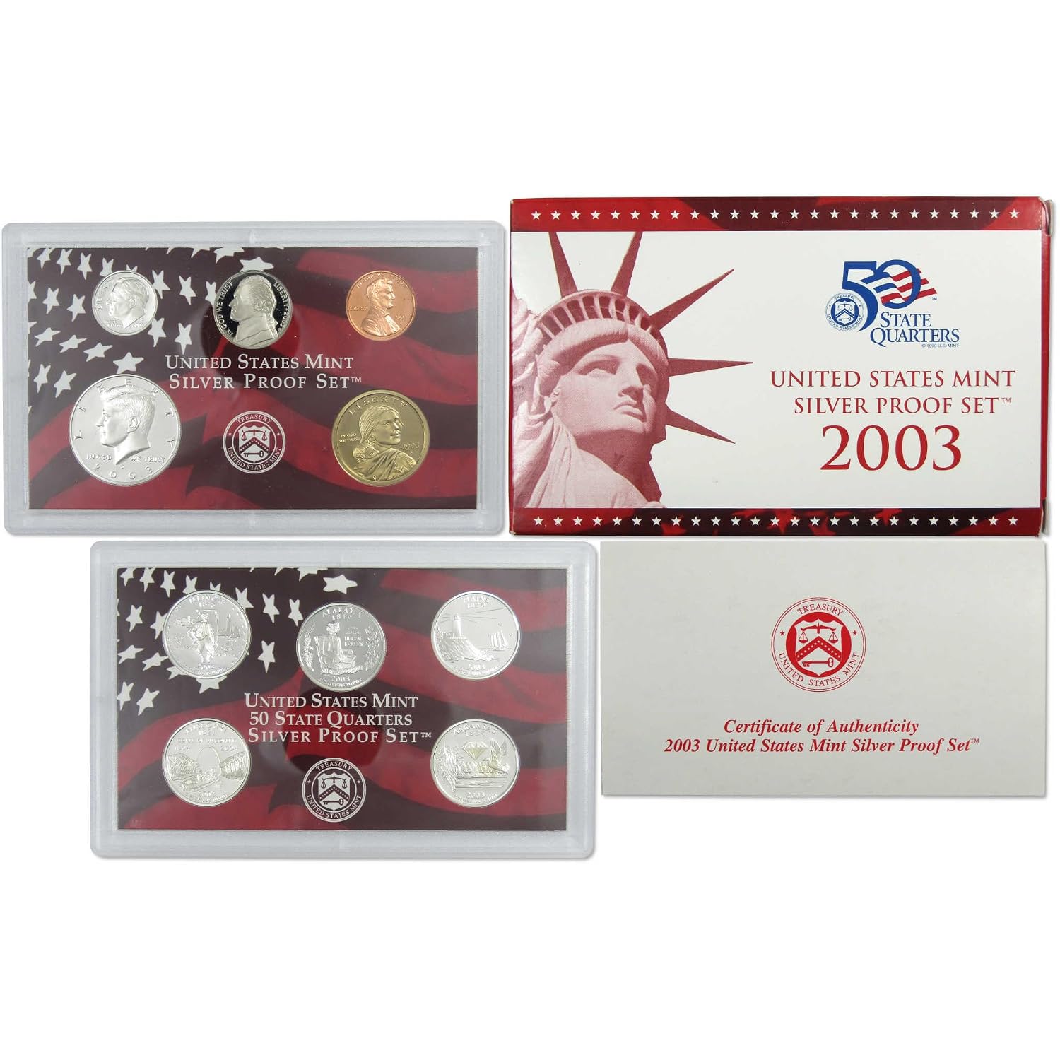 2003 Silver Proof Set U.S. Mint Original Government Packaging OGP COA