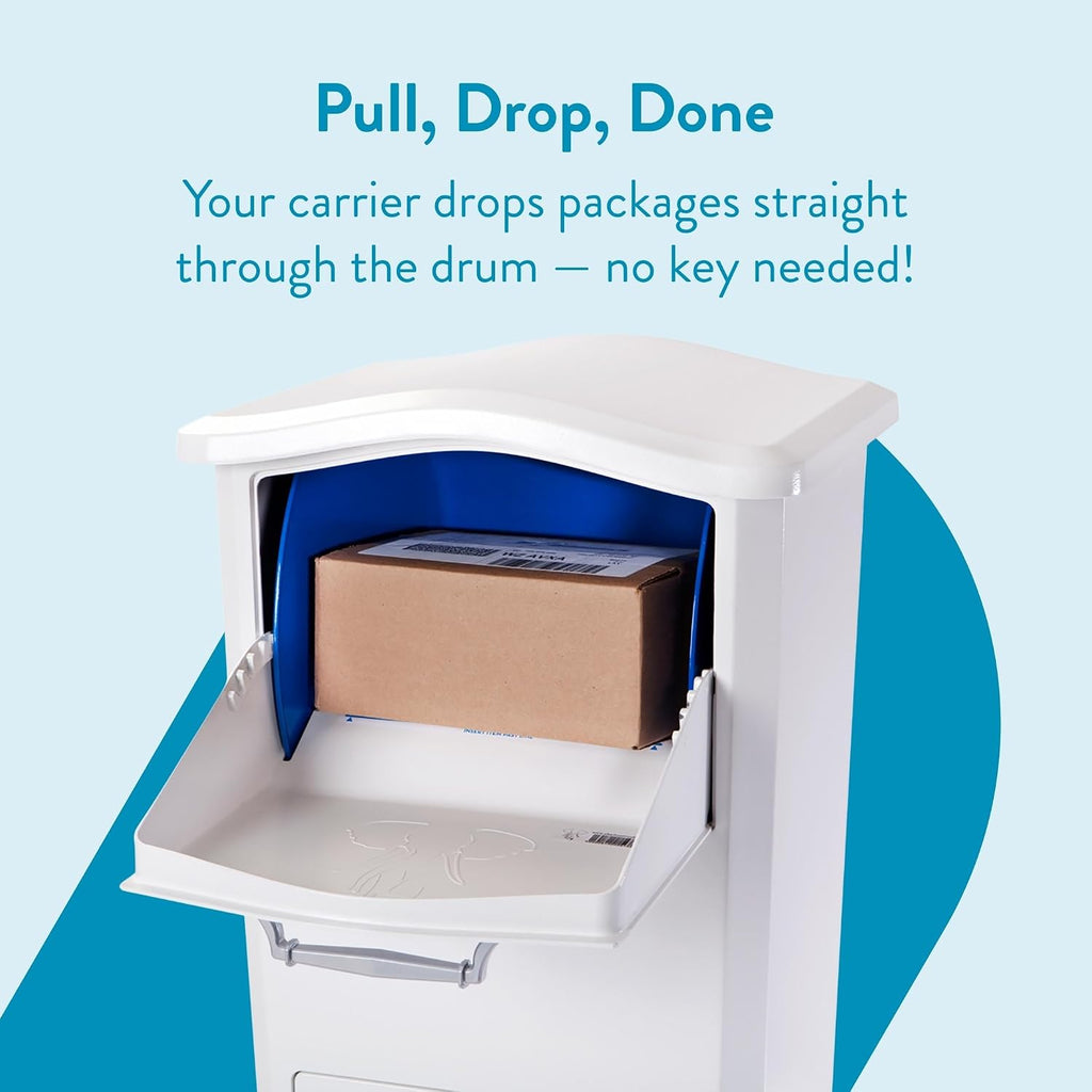 Architectural Mailboxes 6900W Elephantrunk Parcel Drop Box, White